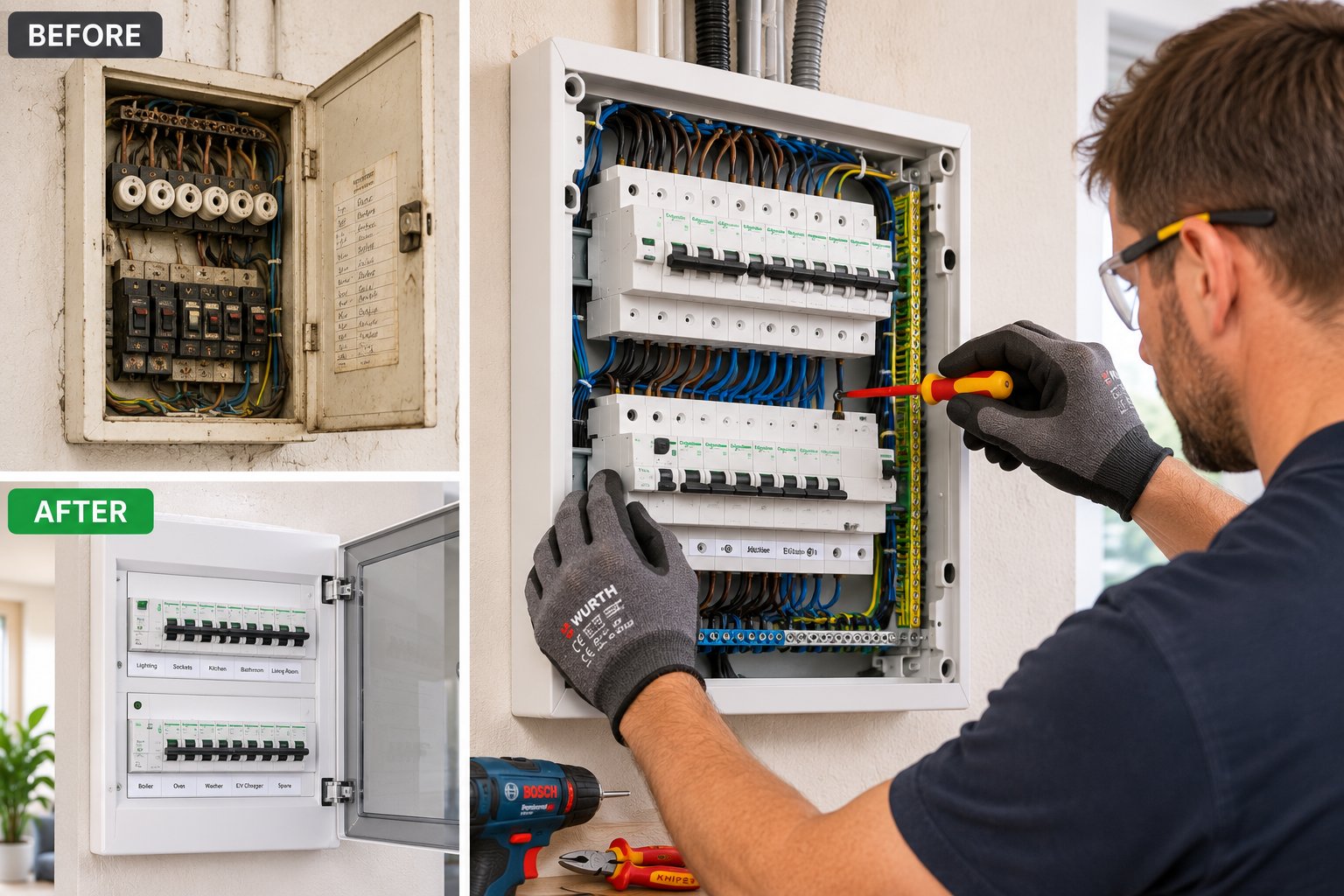 Régi elektromos hálózat felújítása